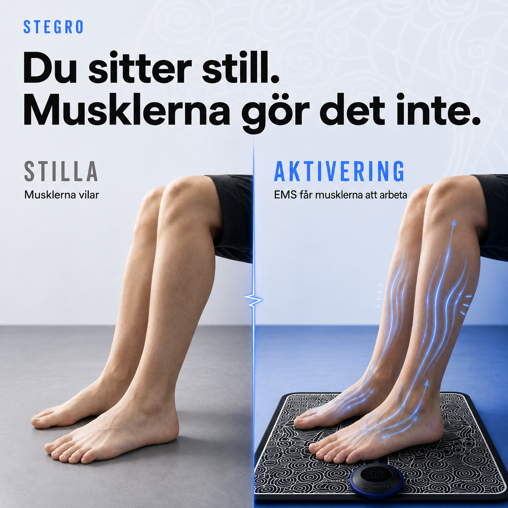 stegro. ge dina ben rörelsen de saknar utan att resa dig ur fötöljen
