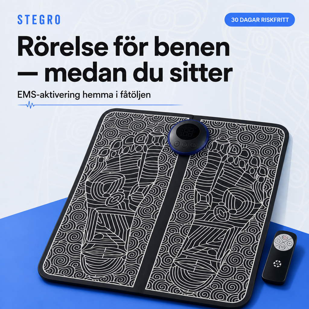 stegro. ge dina ben rörelsen de saknar utan att resa dig ur fötöljen