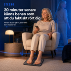 stegro. ge dina ben rörelsen de saknar utan att resa dig ur fötöljen